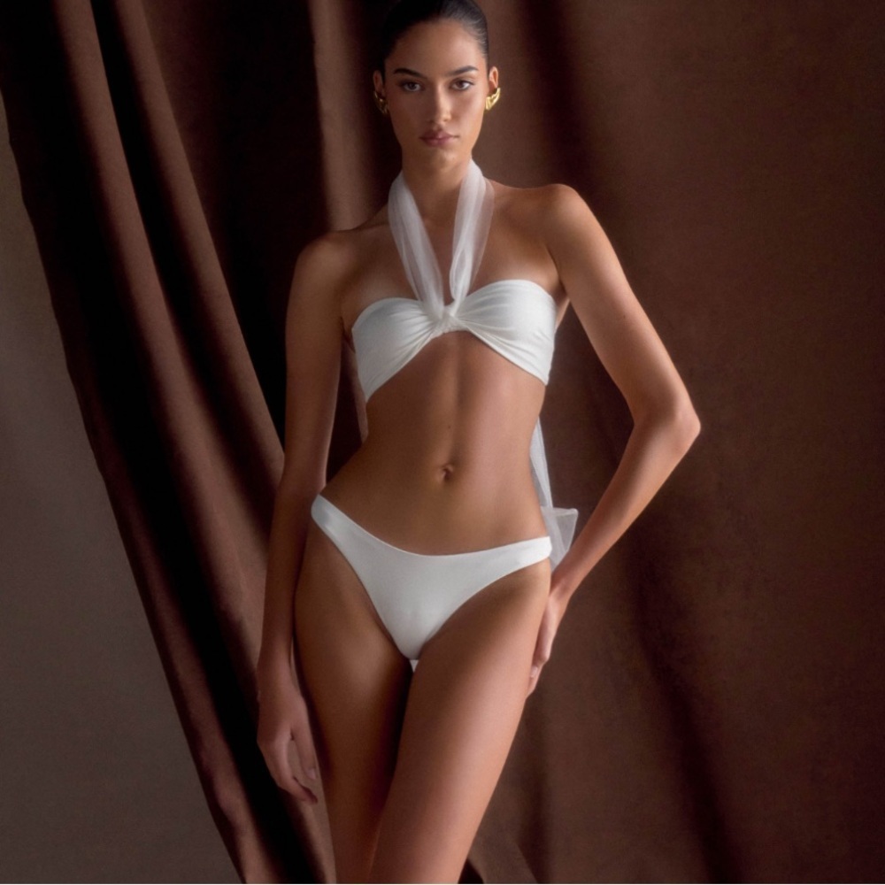 NWOT- Meshki Sheryl Bow Bikini Set - Picture 3 of 11